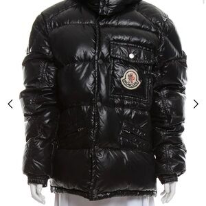 Moncler Shiny Black Puffer Jacket for Men